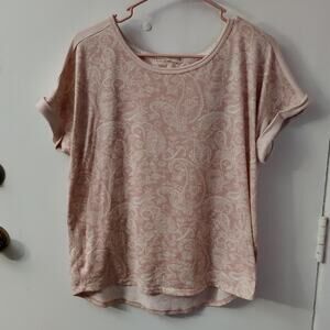 Lucky Brand Paisley Pink Pajama Set XL Soft Comfy Cozycore Loungewear Casual